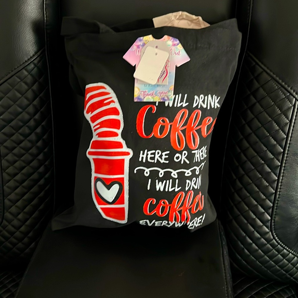 Black tote bag
